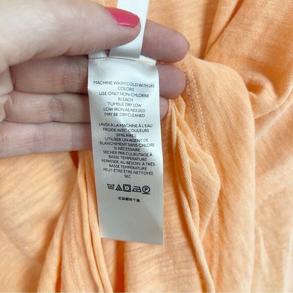 Free People We The Free Peach On My Mind Burnout Long Sleeve Tee - Picture 5 of 7